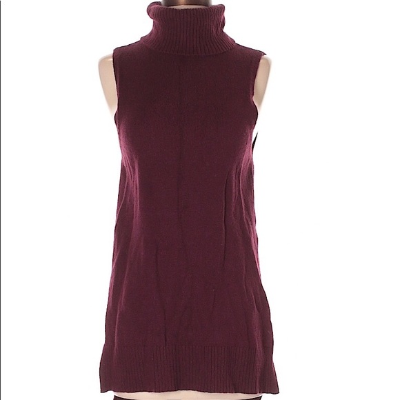 Whbm Sleeveless Turtleneck Sweater 